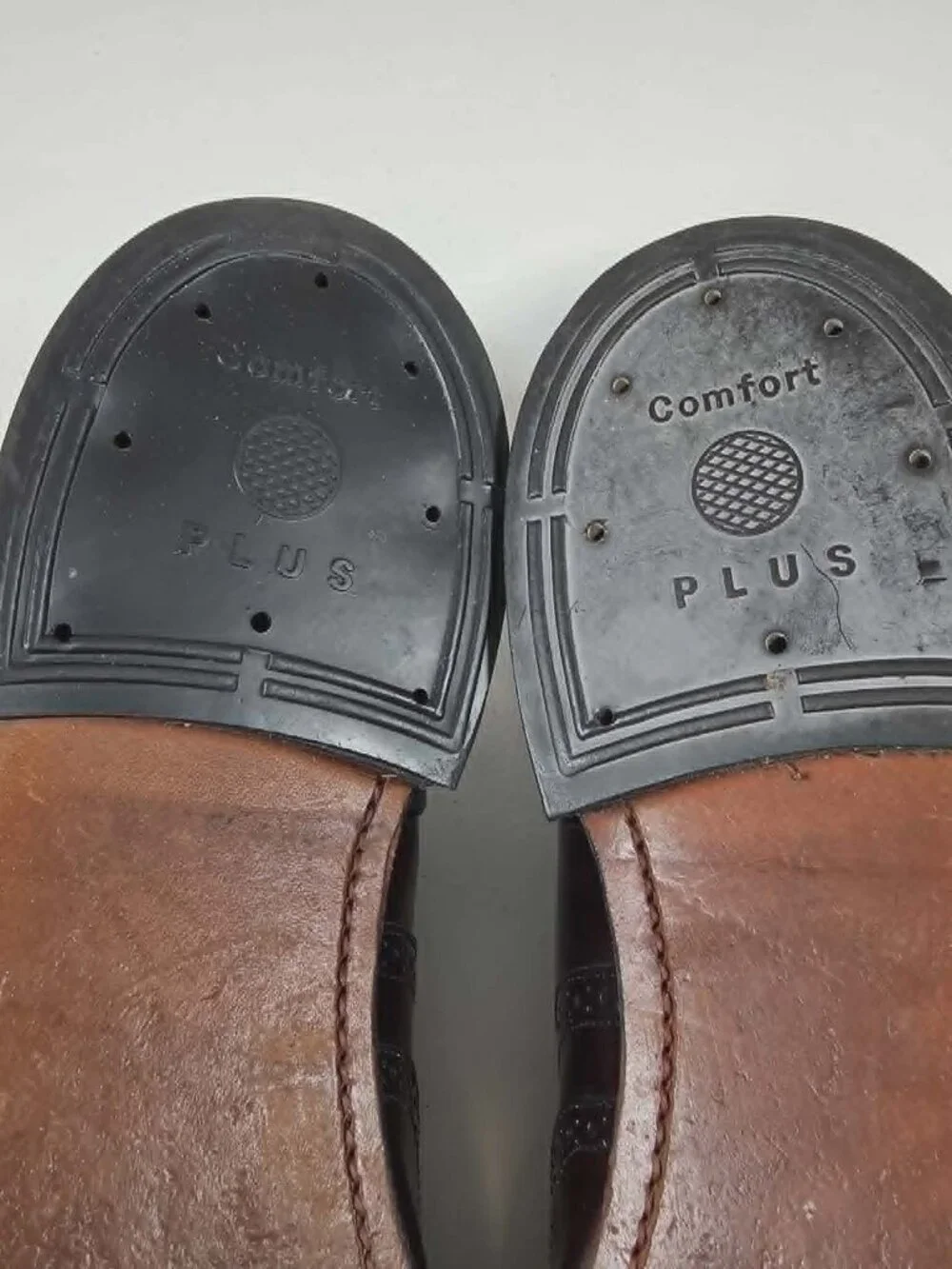 COMFORT PLUS SANATIZED MENS WINGTIP DRESS SHOES BROWN SIZE 12 D